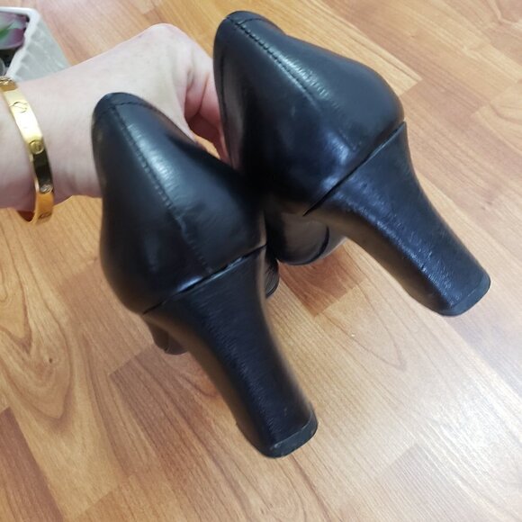 Naturalizer N5 Comfort Interest Pumps Black Genuine Leather Sz 7.5 - Picture 5 of 12